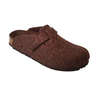 Neu b kiel felt  unisex sandals, Dark Brown, medium