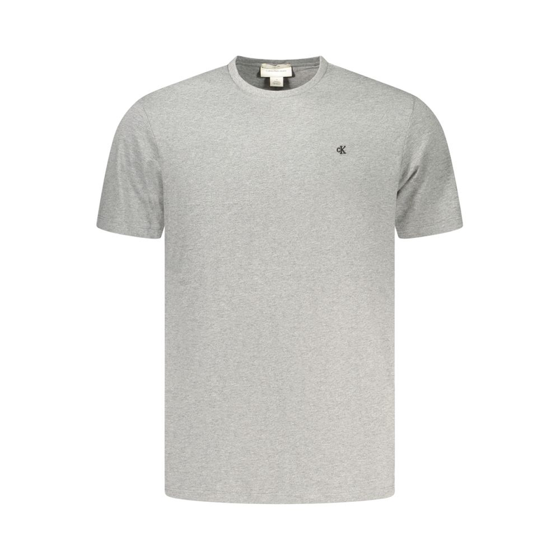 Gray cotton men's t-shirt-null