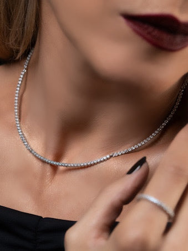 Selene tennis necklace-null