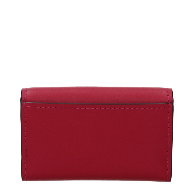 Red leather wallet-null