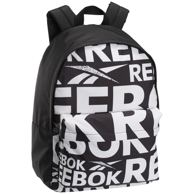 Reebok unisex workout ready graphic backpack (h36584), Black/black, medium