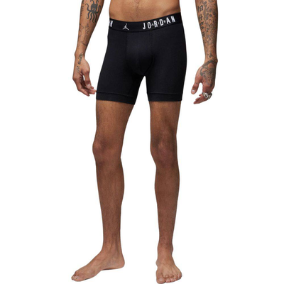 Nike jordan mens flight cotton core 3pk boxer briefs, Black, medium