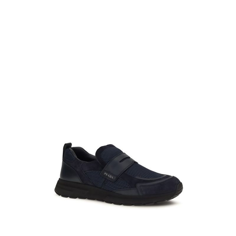 Blue calf leather bos taurus athletic sneakers-null