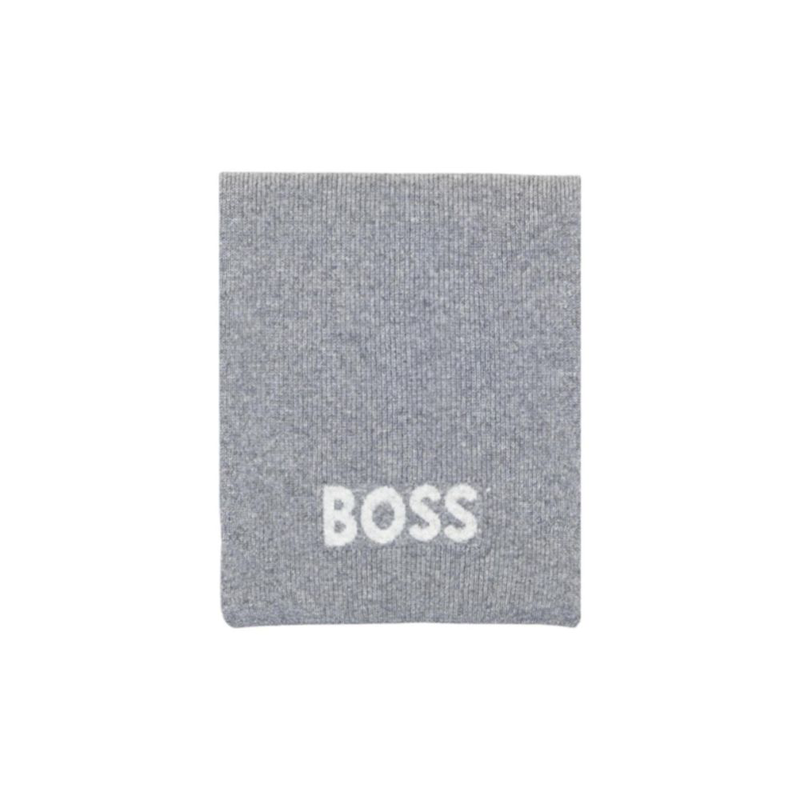 Gray polyacrylic scarf-null