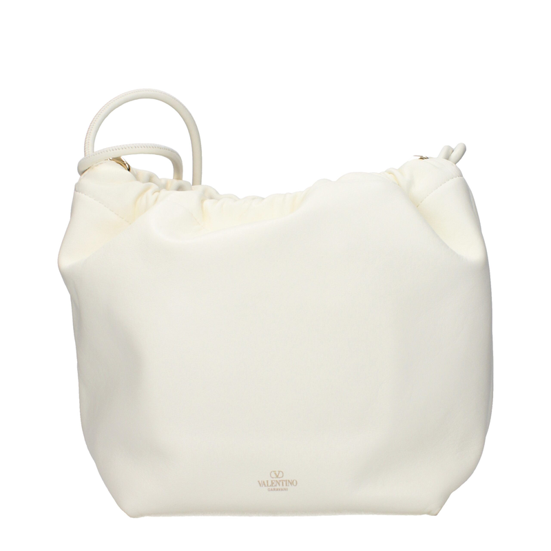 Beige leather shoulder bag-null