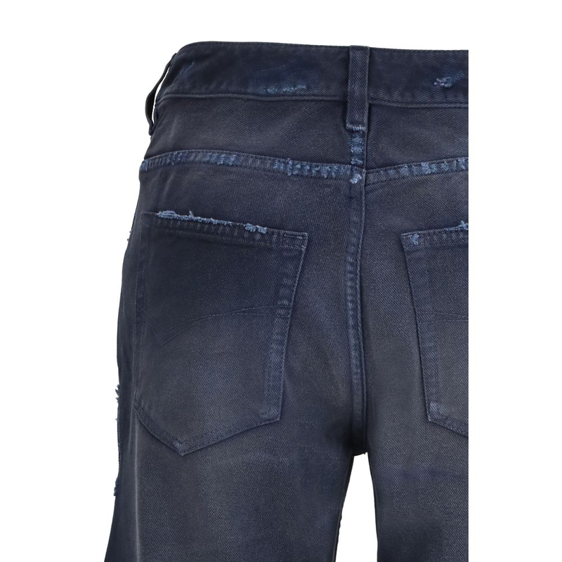 Blue cotton flared jeans-null
