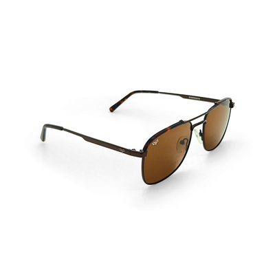 OJO sunglasses square brown frame and temples with brown polarised lenses rx, , medium