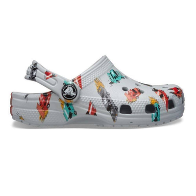 Crocs classic race cars graphic toddler clog