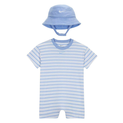 Nike infant boys towel terry ss / sl romper, Cobalt, medium
