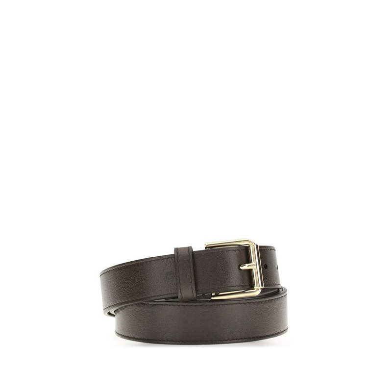 Brown calf leather bos taurus regular belt-null