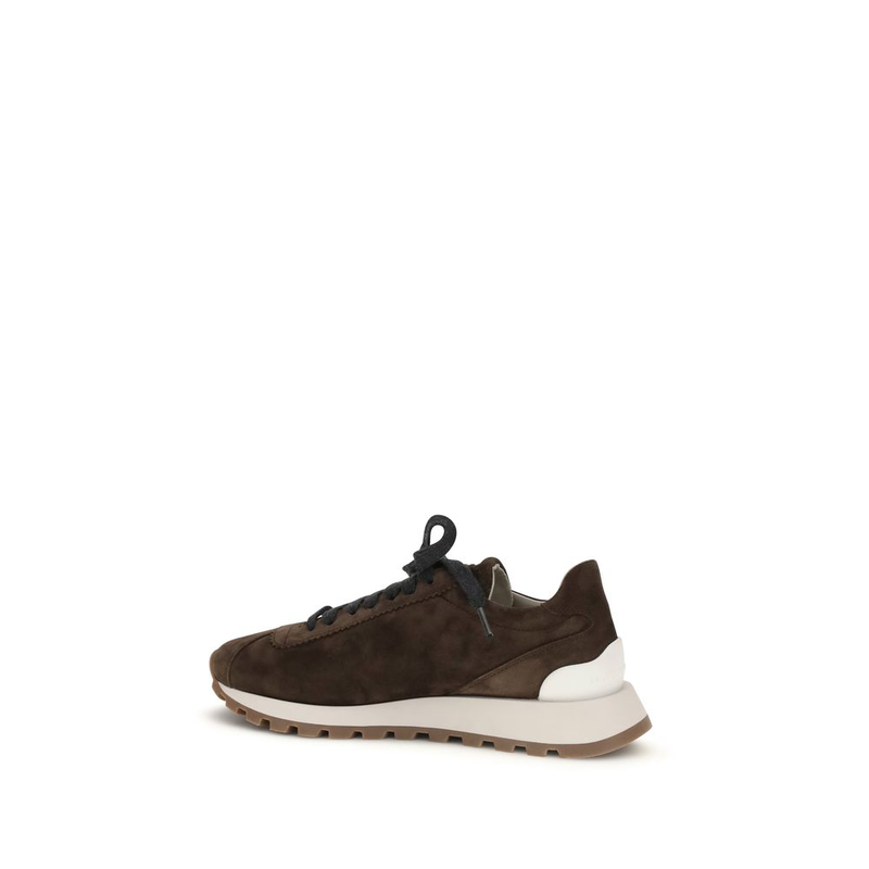 Brown calf leather bos taurus athletic sneakers-null