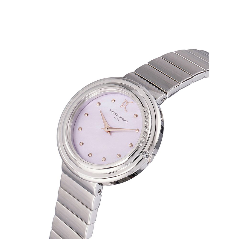 Gray stainless steel dress watch-null