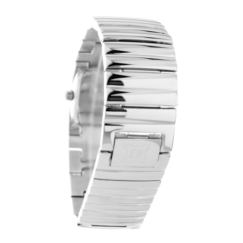 Silver stainless steel dress watch-null