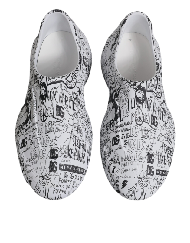 White black graffiti daymaster sneakers shoes-null