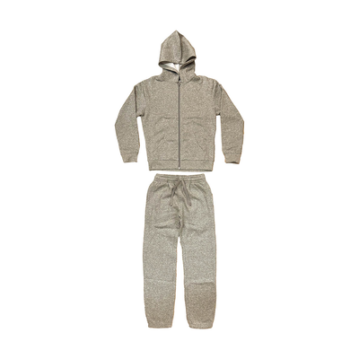 Hooded tracksuit set and closing zip
