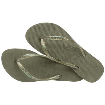 Havaianas  slim logo metallic, Green, medium