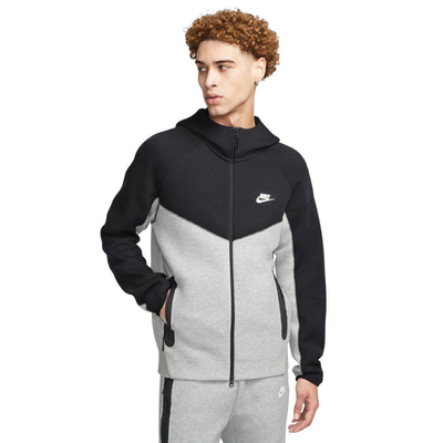 Nike tech fleece full-zip wr hoodie, Grey Heather / Black, medium