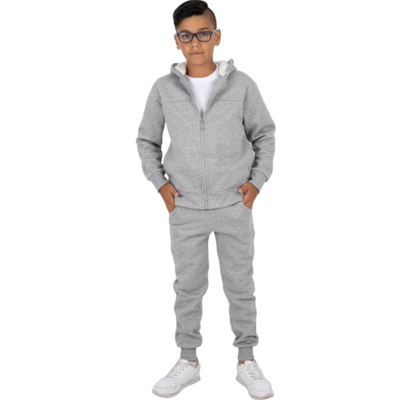 Children tracksuit set with hook and fur on the inside #fz1003-null
