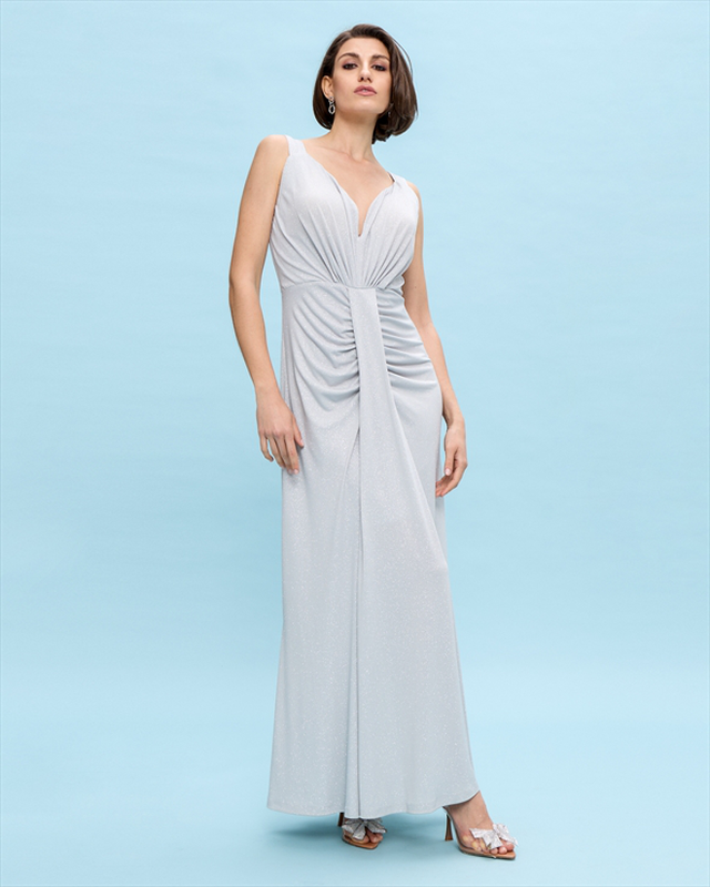 Maxi dress lycra lurex image number null