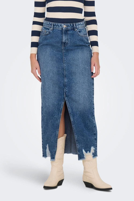 Only emma skirt denim, Mdblue, medium