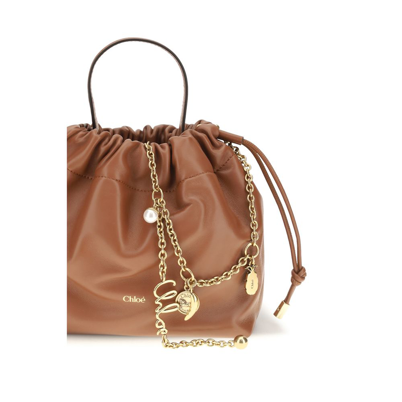 Brown lamb ovis aries aries shoulder bag-null
