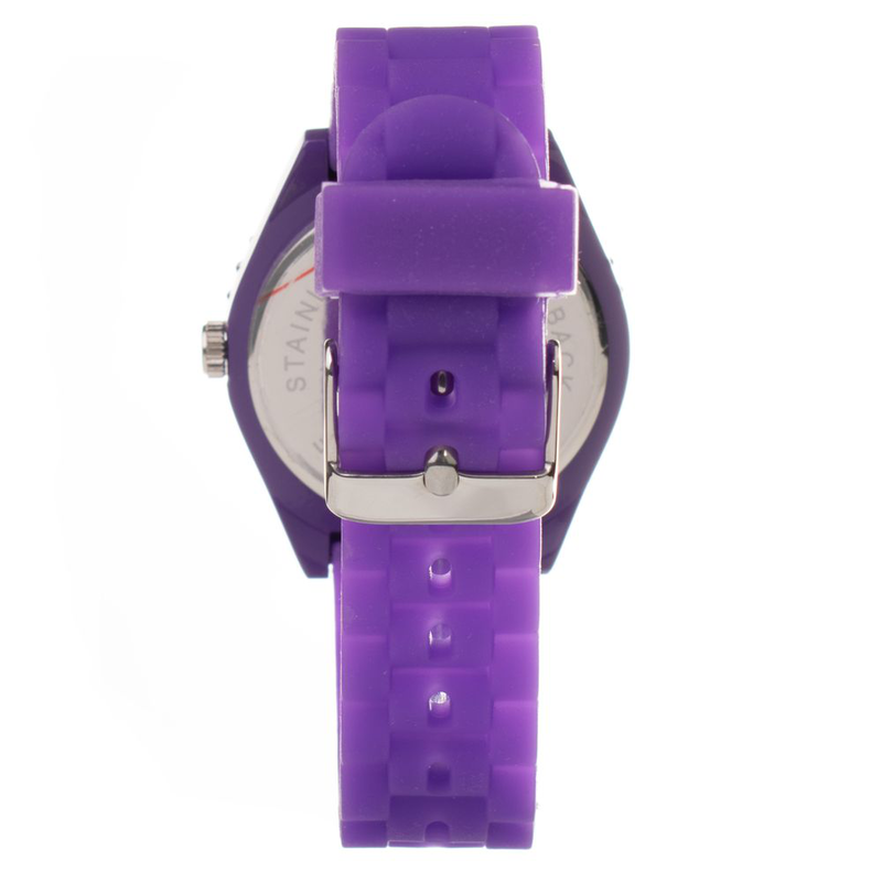 Purple synthetic sport watch-null