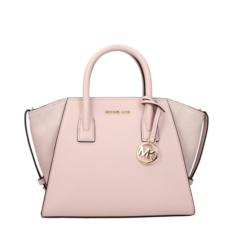 Pink leather handbag-null