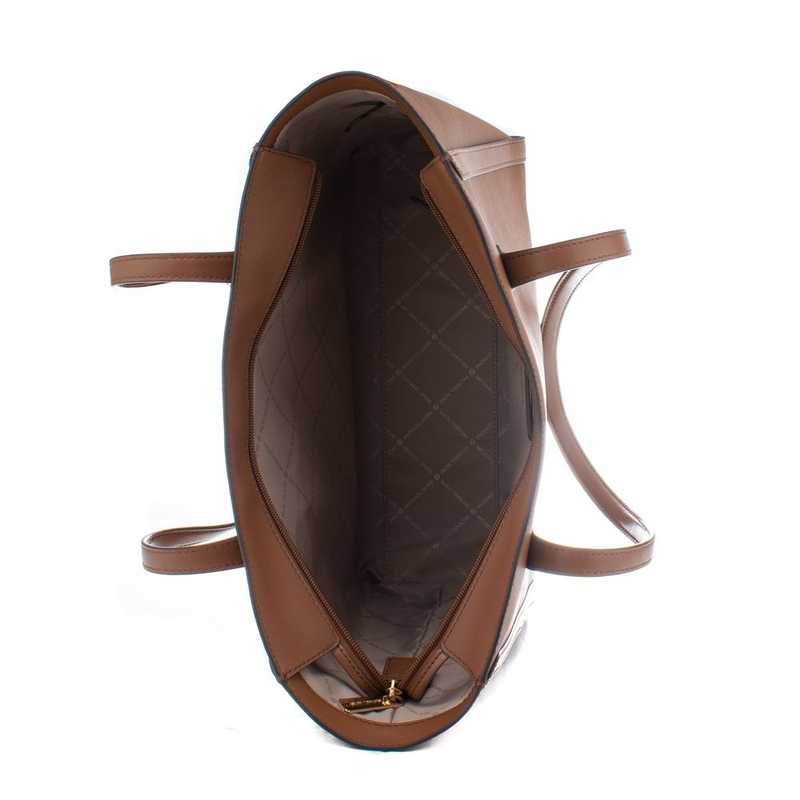 Brown canvas tote bag-null