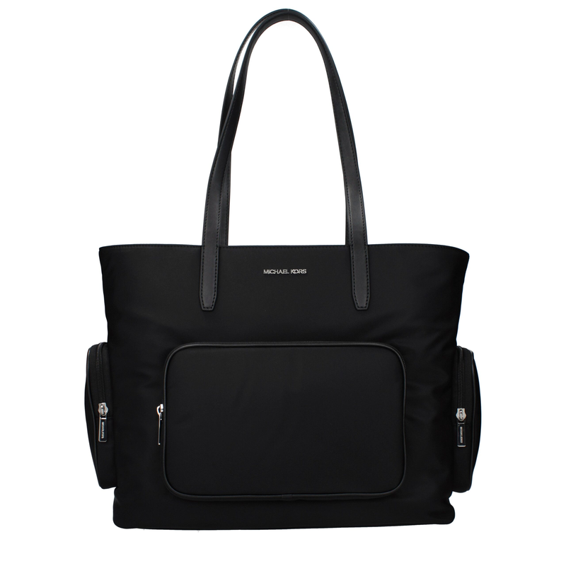 Black fabric shoulder bag-null