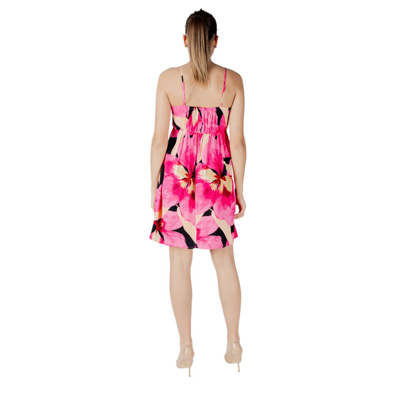 Pink viscose short dress-null