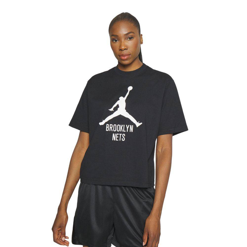 Nba jordan brooklyn nets womens boxy t-shirt-null