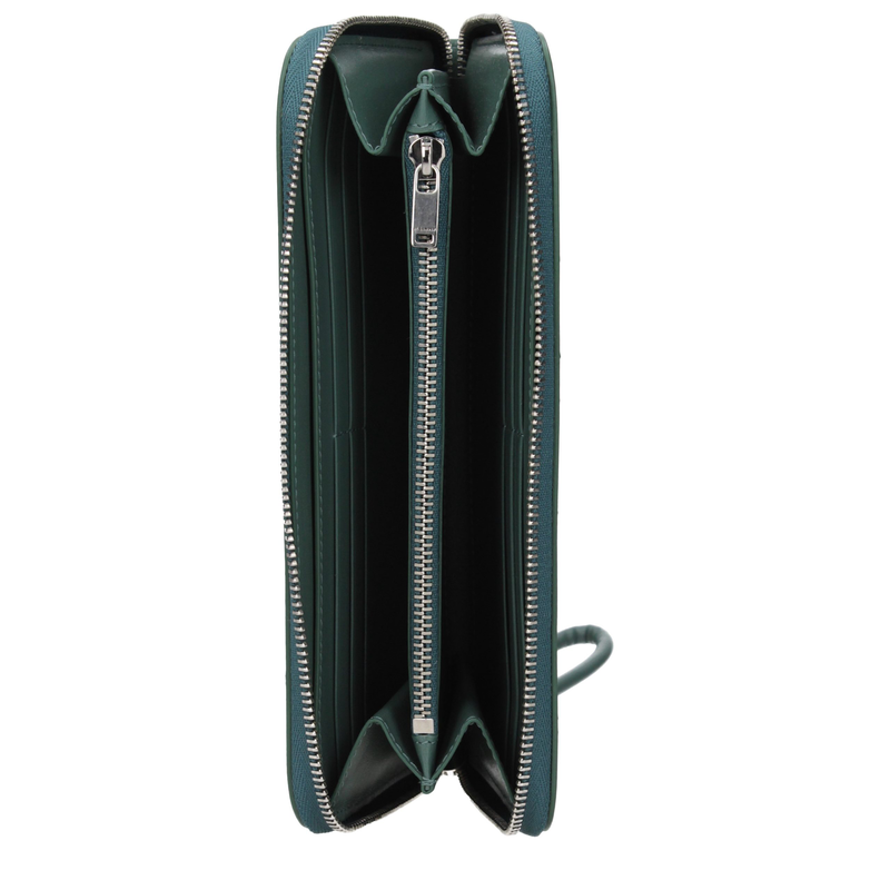 Green leather wallet-null