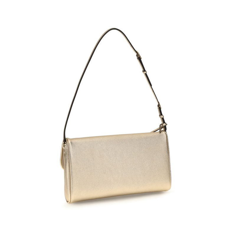Gold lamb ovis aries aries shoulder bag-null