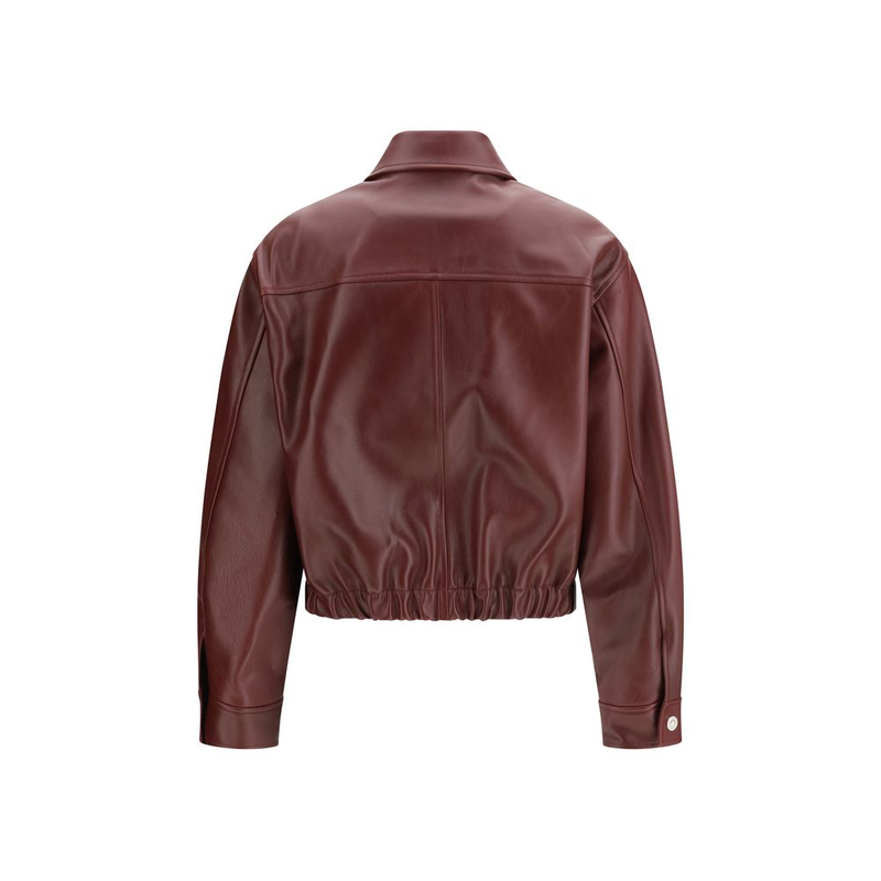 Bordeaux leather jacket-null