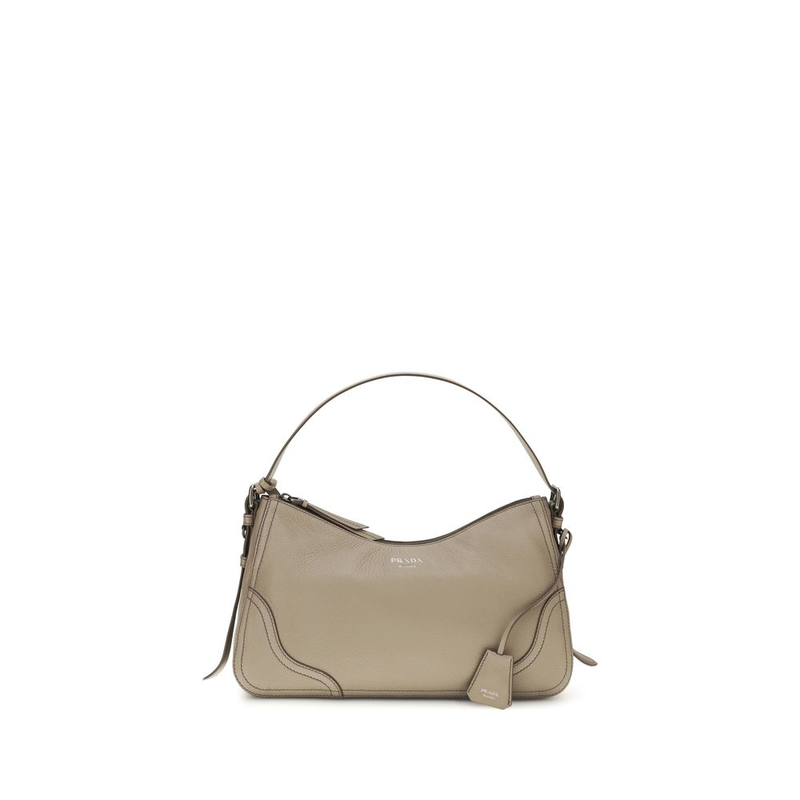Gray calf leather bos taurus shoulder bag-null