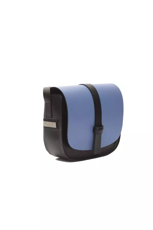 Blue leather women crossbody bag-null