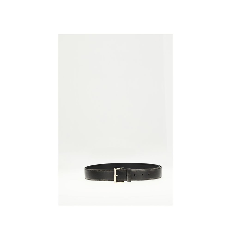 Black calf leather bos taurus regular belt-null