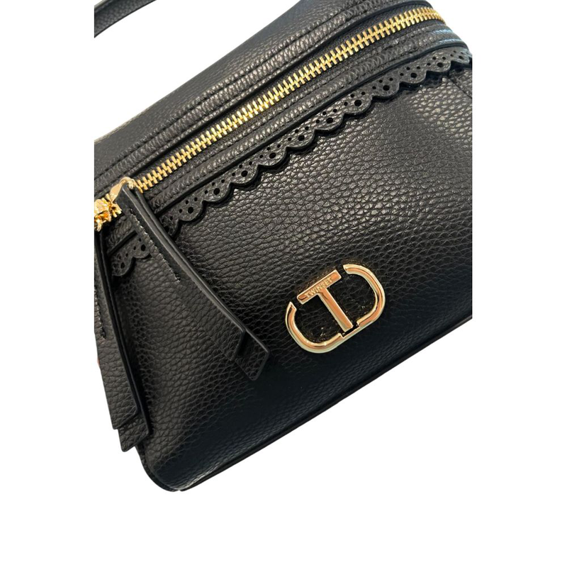 Black pu women's handbag-null