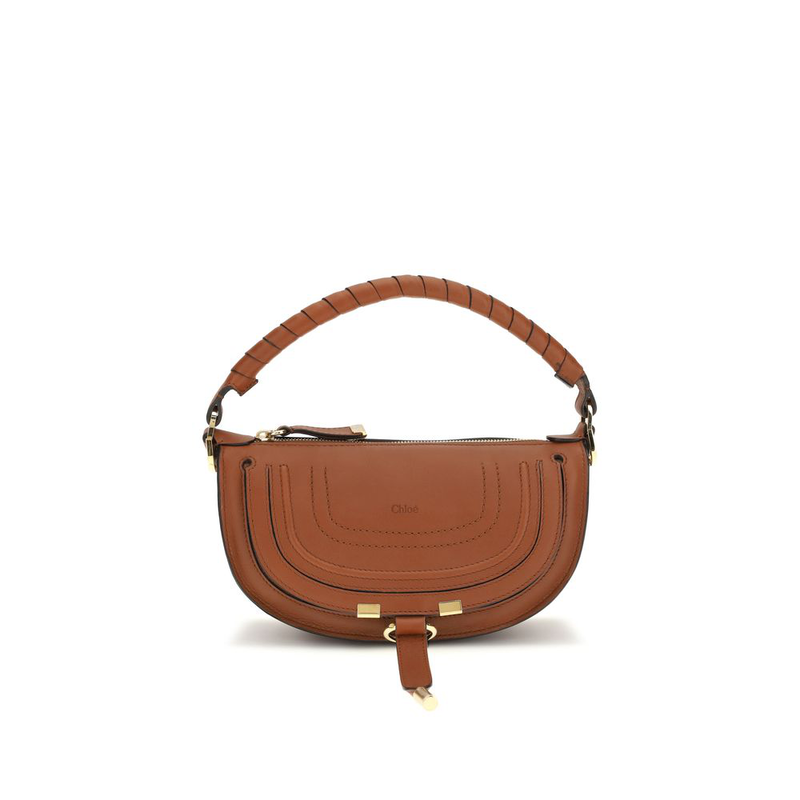 Brown calf leather bos taurus shoulder bag-null