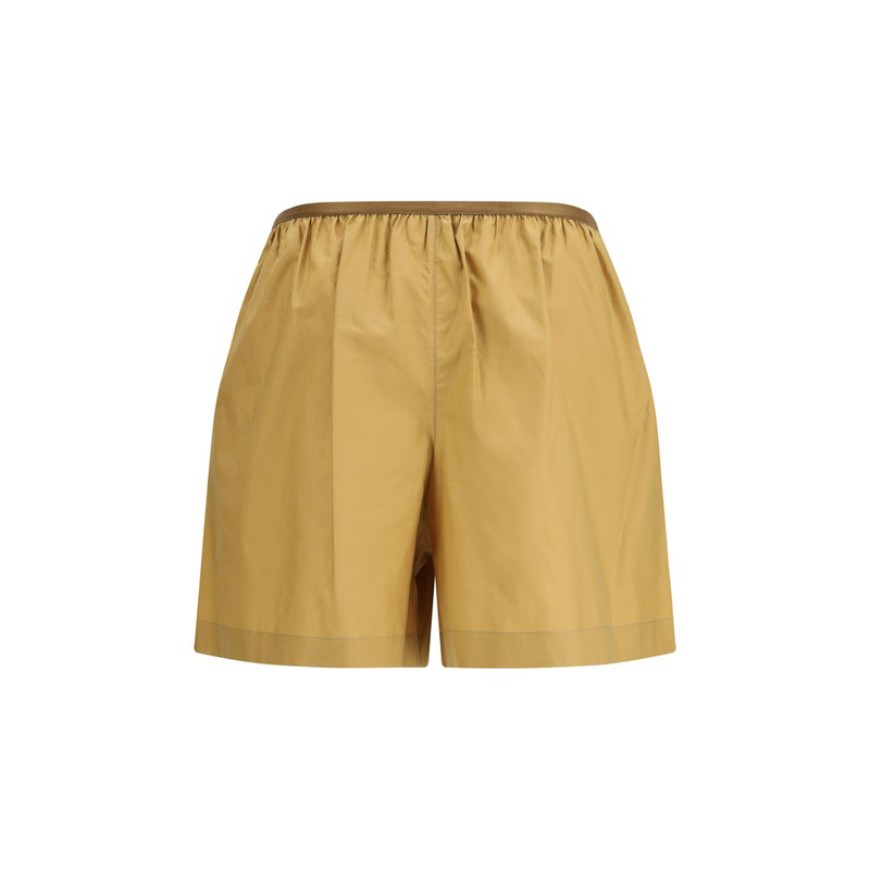 Beige cotton bermuda shorts-null