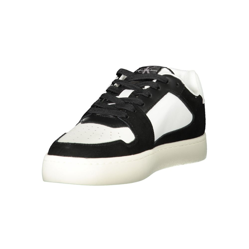 White polyester men's sneaker-null