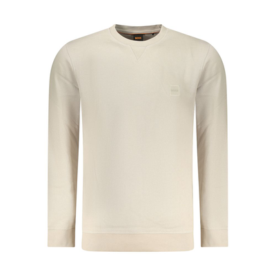 Beige cotton men sweatshirt, Beige, medium