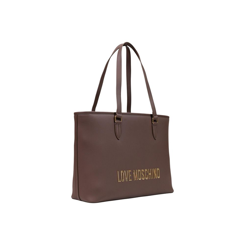 Brown polyethylene handbag-null