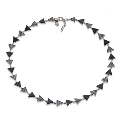 Hestia exclusive tennis choker, Black Enamel, medium