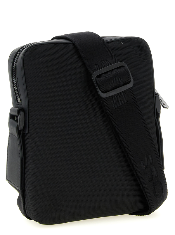 Black polyester crossbody bag-null