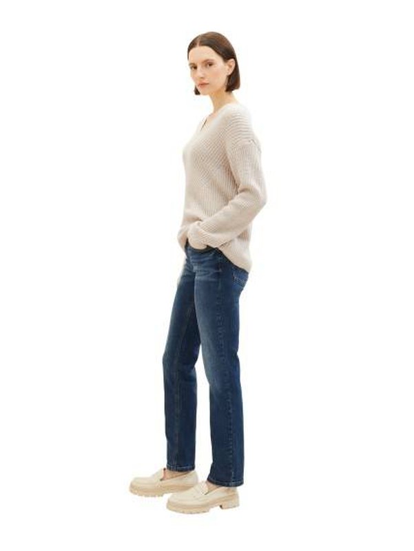 Tom tail trousers womens mid stone wash denim-null