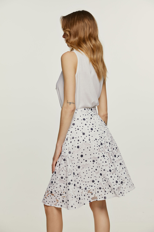 Polka dot cloche skirt-null