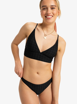 Roxy women's swimwear camilo moderate bottom, Kvj0-black, medium