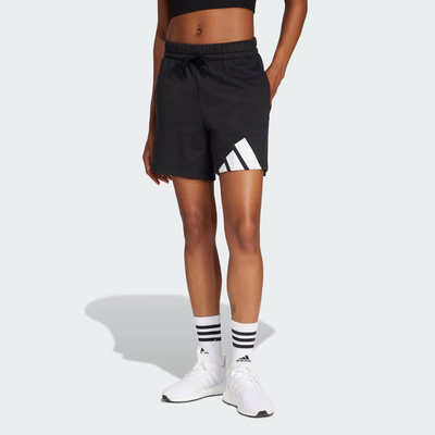 Women's big logo shorts, Black, medium