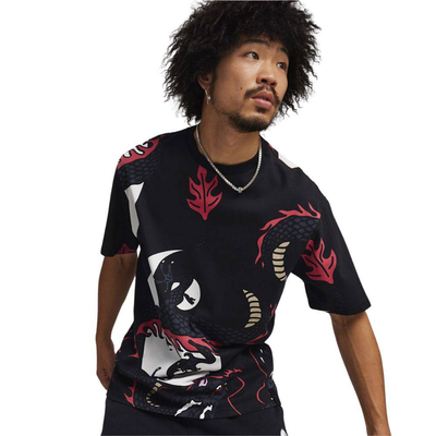 Puma x staple aop tee, Black / Pink, medium